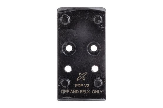 DPP Mounting Plate Fits Walther PDP V2 pistols and has a black nitride finish